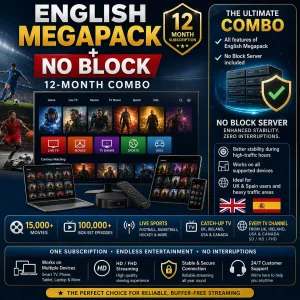 English Megapack + No Block – 12-Month Combo