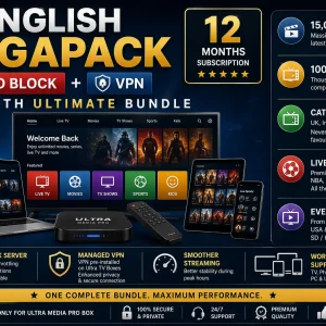 English Megapack + No Block + VPN – 12-Month Ultimate Bundle