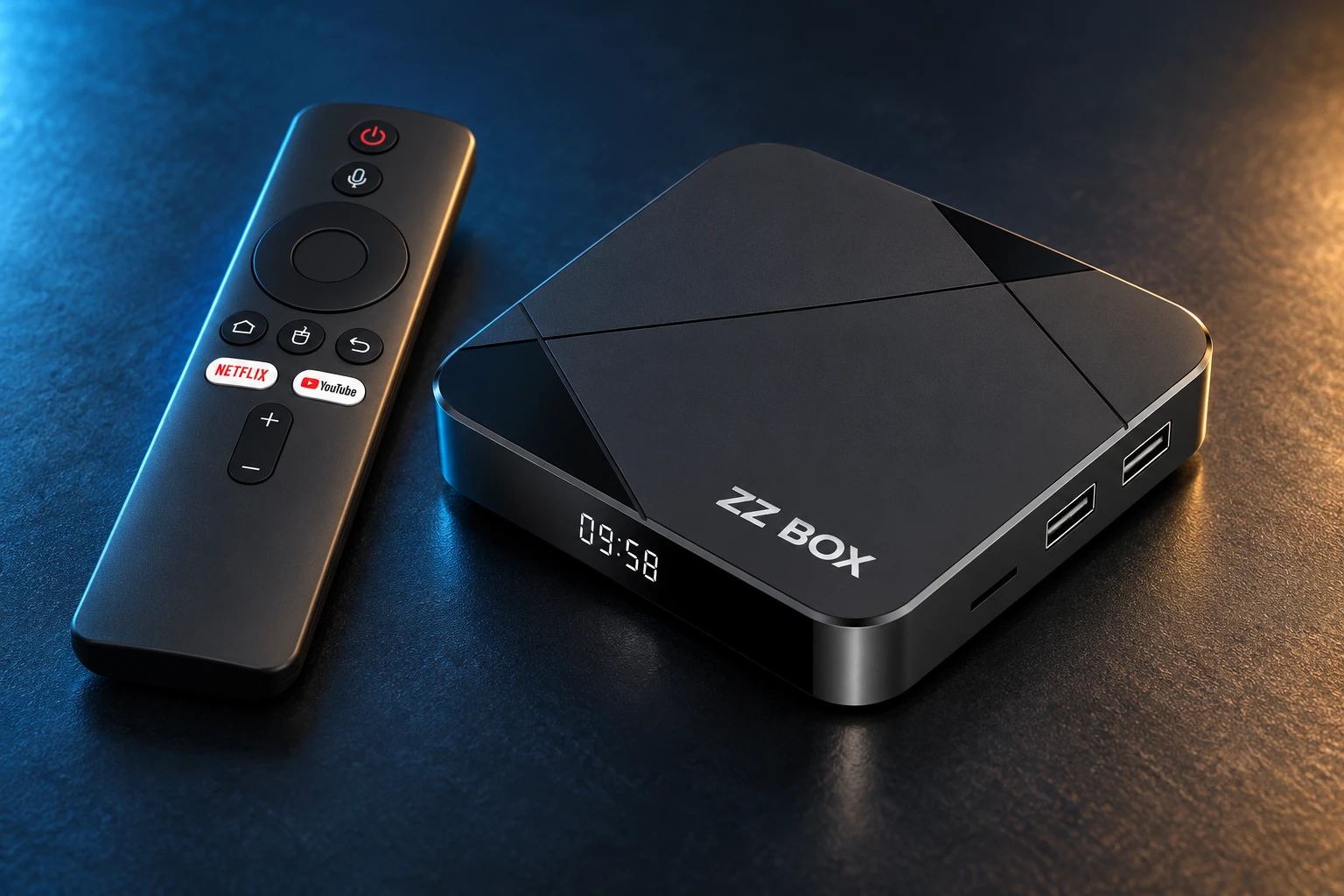ZZ Box and included Bluetooth voice remote
